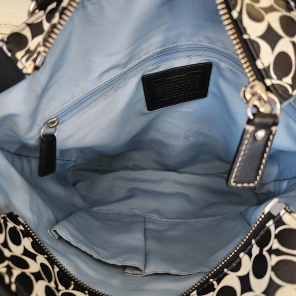 Coach Chelsea Heritage Stripe Signature Handbag Tote Purse - Picture 11 of 14